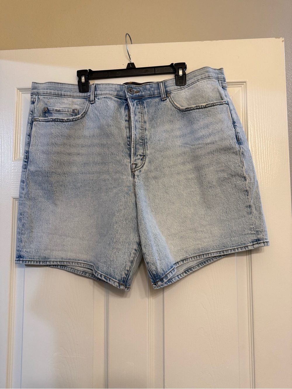 torrid Light Wash Blue Denim Bermuda Shorts